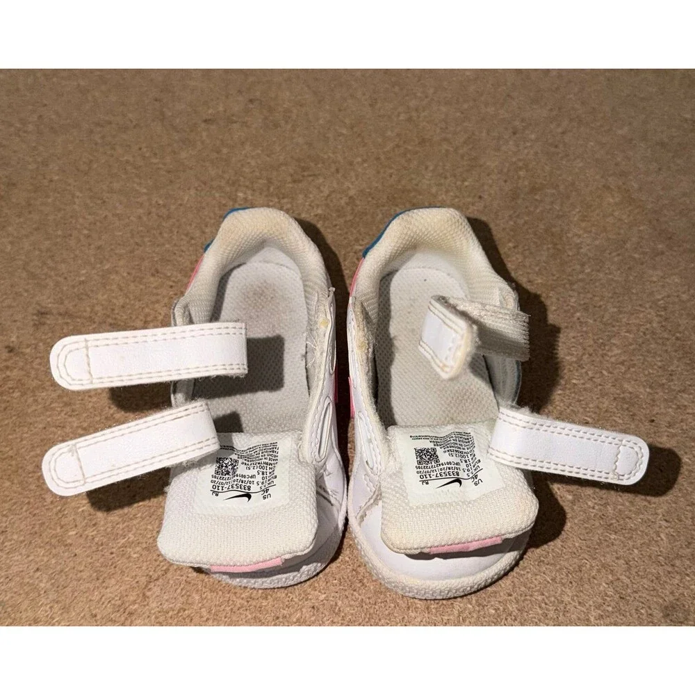 Nike Baby Sneakers White Pink Blue Court Royale Leather
